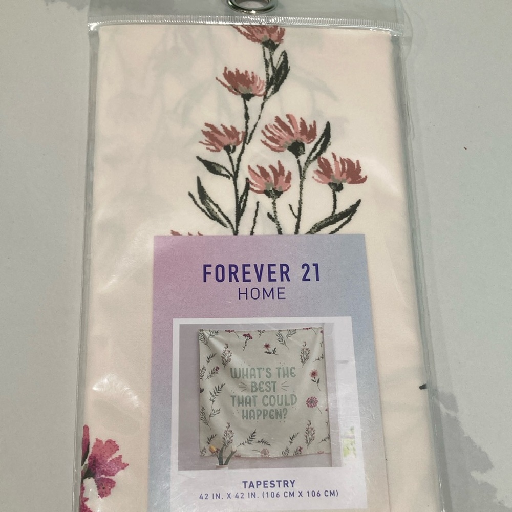 New Pink and Cream Floral Tapestry